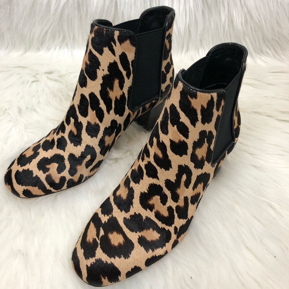 Kate Spade Leah leopard animal print booties (NEW)